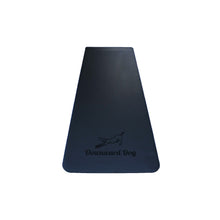 Load image into Gallery viewer, Black natural rubber exercise mat, Black natural rubber yoga mat, Downward Dog Club.
